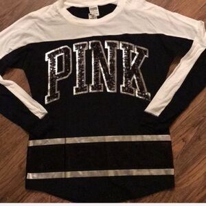 VS PINK Black Bling Top